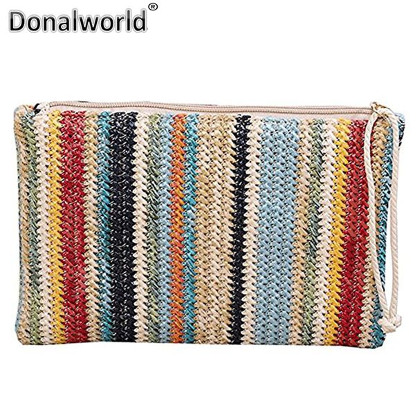 donalworld women clutch bag summer straw stripe crochet handbag patchwork casual day clutches
donalworld women clutch bag summer straw stripe crochet handbag patchwork casual day clutches