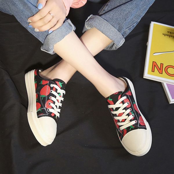 muqgew fashion girls flat shoes new women comfortable straberry cuty sweet low lace-up ankle breath slipper summer beach shoes, Black
muqgew fashion girls flat shoes new women comfortable straberry cuty sweet low lace-up ankle breath slipper summer beach shoes, Black