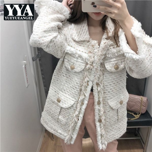 autumn new women long tweed jacket loose fit casual twill tassels outwear coat pockets fashion oversize female jacket streetwear, Black;brown
autumn new women long tweed jacket loose fit casual twill tassels outwear coat pockets fashion oversize female jacket streetwear, Black;brown