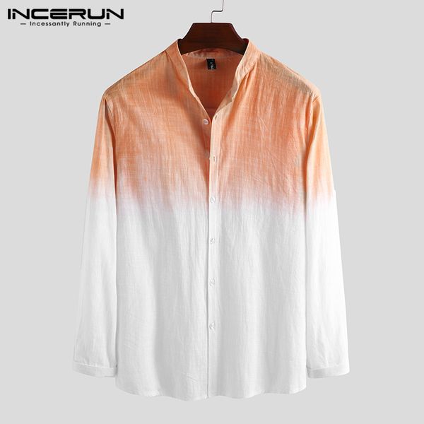 incerun autumn new fashion men casual hanging dyed gradient long sleeve shirts collar button down cotton linen mens blouse 2019, White;black
incerun autumn new fashion men casual hanging dyed gradient long sleeve shirts collar button down cotton linen mens blouse 2019, White;black