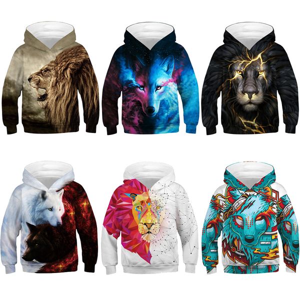 cool boys girls hoodies teenagers spring autumn outerwear kids 3d print wolf hooded sweatshirt clothes children's pullover, Black
cool boys girls hoodies teenagers spring autumn outerwear kids 3d print wolf hooded sweatshirt clothes children's pullover, Black