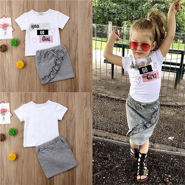 summer short sleeve girls t-shirt + skirt 2 piece sets baby girl kids clothes set kids designer clothes girls letter t-shirt dhl jy115, White
summer short sleeve girls t-shirt + skirt 2 piece sets baby girl kids clothes set kids designer clothes girls letter t-shirt dhl jy115, White