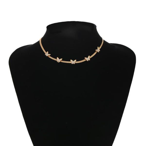fashion elegant girl women short chain sunburst five butterfly with crystal chain choker necklace, Silver
fashion elegant girl women short chain sunburst five butterfly with crystal chain choker necklace, Silver