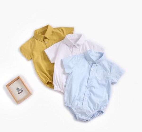 baby kids designer clothes romper summer short sleeve solid color design romper clothes 100% cotton turn down collar, Blue
baby kids designer clothes romper summer short sleeve solid color design romper clothes 100% cotton turn down collar, Blue