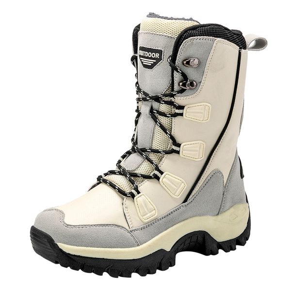 fashion women keep warm snow shoes round toe mountaineering middle tube boots, Black
fashion women keep warm snow shoes round toe mountaineering middle tube boots, Black