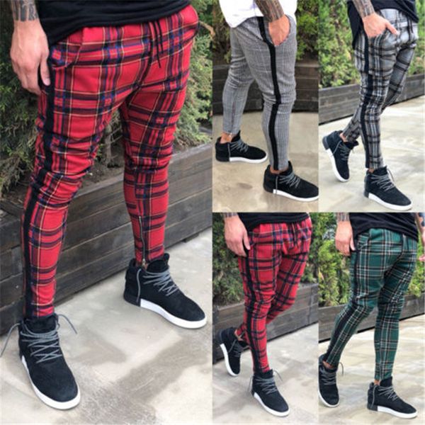 new men vogue vintage plaid casual pencil pants trousers man boys side striped pockets casual harem pants trouser, Black
new men vogue vintage plaid casual pencil pants trousers man boys side striped pockets casual harem pants trouser, Black