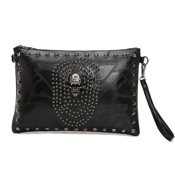 men's bag new youth handbag fashion men's wrist bag ghost head pu leather clutch rivet skull shoulder
men's bag new youth handbag fashion men's wrist bag ghost head pu leather clutch rivet skull shoulder