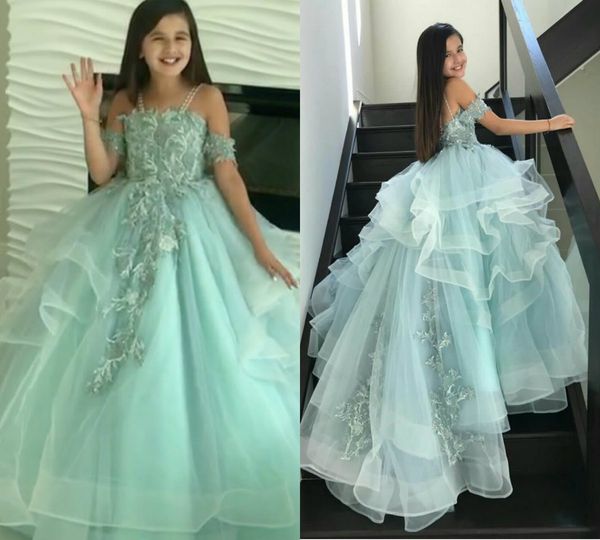 luxury flower girl dresses lace appliqued ball gown little kids birthday party dress gift custom made girls pageant gowns, White;blue
luxury flower girl dresses lace appliqued ball gown little kids birthday party dress gift custom made girls pageant gowns, White;blue