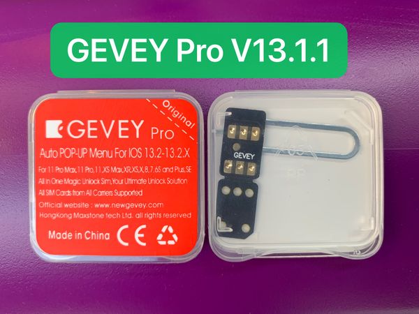 

new gevey pro v13.1.1 iccid+mnc mode for ios 13.3 13.1.3 13.2 gevey pro unlock worldly perfect for iphone11 pro x xs xr max pot working