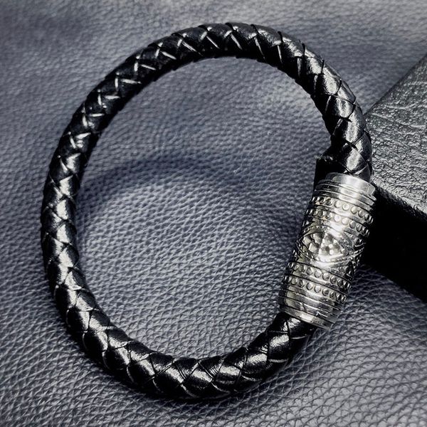 new punk men jewelry braided leather bracelet bangles stainless steel magnetic clasp fashion male wristband man bracalete sp0092, Golden;silver
new punk men jewelry braided leather bracelet bangles stainless steel magnetic clasp fashion male wristband man bracalete sp0092, Golden;silver