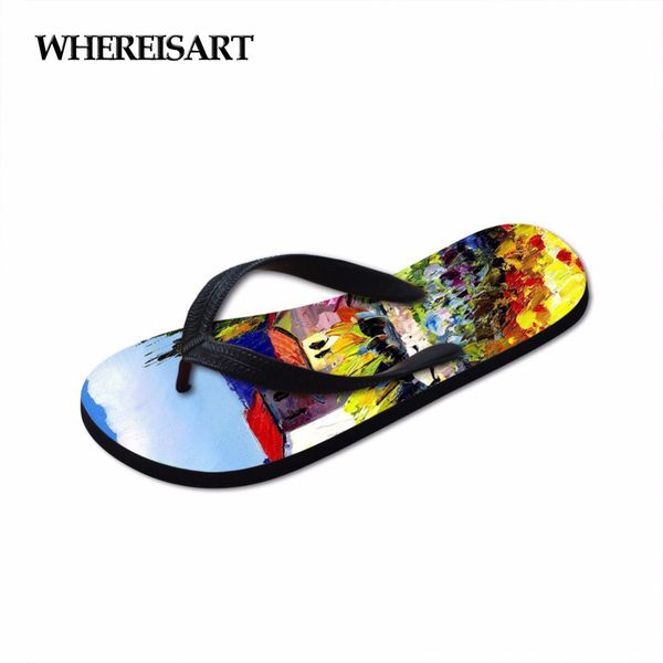 whereisart 2018 fashion slippers women 3d painting prints women's flip flops summer non-slip beach ladies sandals flats female, Black
whereisart 2018 fashion slippers women 3d painting prints women's flip flops summer non-slip beach ladies sandals flats female, Black