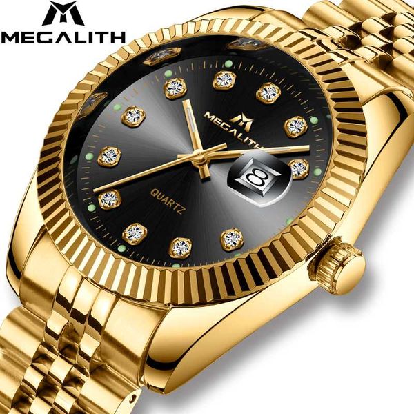 megalith luxury watch men waterproof date analogue gold quartz watches clock business casual wristwatch relogio masculino, Slivery;brown
megalith luxury watch men waterproof date analogue gold quartz watches clock business casual wristwatch relogio masculino, Slivery;brown