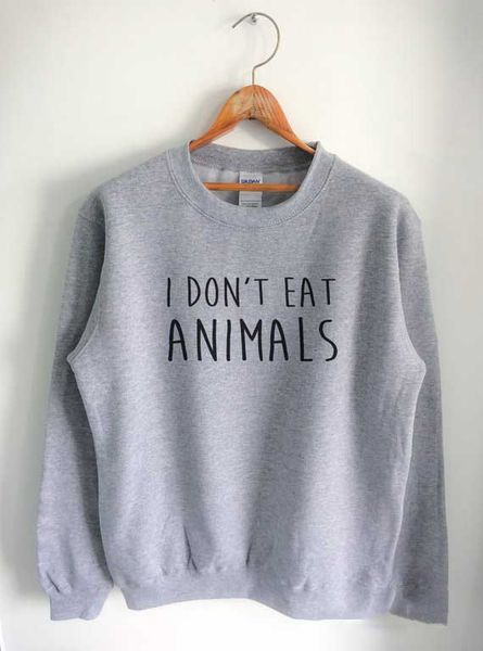 sugarbaby i don't eat animals vegan sweatshirt vegetarian jumper crewneck fashion tumblr sweatshirt, Black
sugarbaby i don't eat animals vegan sweatshirt vegetarian jumper crewneck fashion tumblr sweatshirt, Black