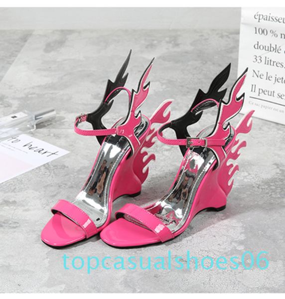 summer shoe woman high fashion lady sandal ankle strap wedge high heel sandal platform sandals wedge with flame patent leather shoe t06, Black
summer shoe woman high fashion lady sandal ankle strap wedge high heel sandal platform sandals wedge with flame patent leather shoe t06, Black
