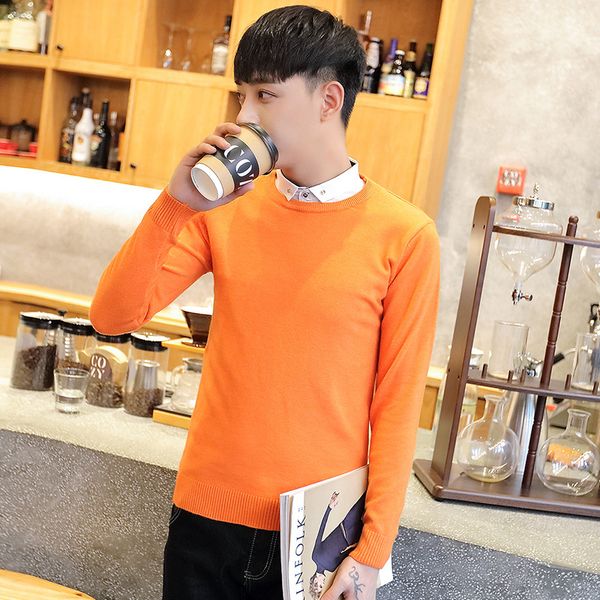 sweater men long sleeve black beige brown gray fake two winter pullovers solid turn-down collar casual mens sweaters, White;black
sweater men long sleeve black beige brown gray fake two winter pullovers solid turn-down collar casual mens sweaters, White;black