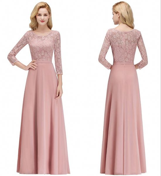 vintage long sleeves chiffon bridesmaids dresses real ps a line crew neck appliques long evening custom made plus size prom dresses, White;pink
vintage long sleeves chiffon bridesmaids dresses real ps a line crew neck appliques long evening custom made plus size prom dresses, White;pink