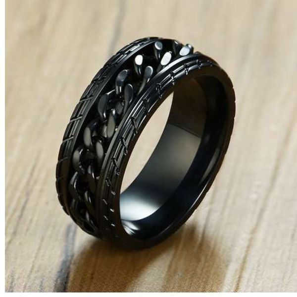 punk wheel tire desing spinner mens chain rings stainless steel black color biker hip hop bague male accessories, Golden;silver
punk wheel tire desing spinner mens chain rings stainless steel black color biker hip hop bague male accessories, Golden;silver