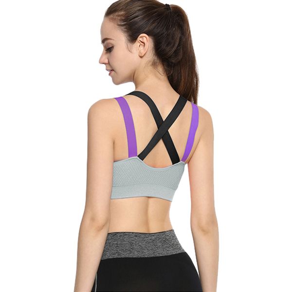 new women cross design sports bra push up shockproof vest with padding for running gym fitness jogging yoga shirt, White;black
new women cross design sports bra push up shockproof vest with padding for running gym fitness jogging yoga shirt, White;black