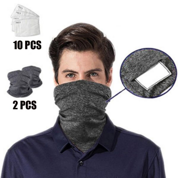 outdoors multi-purpose bandanas neck gaiter with safety filters anti-dust washable sports scarf for men women, Blue;gray
outdoors multi-purpose bandanas neck gaiter with safety filters anti-dust washable sports scarf for men women, Blue;gray