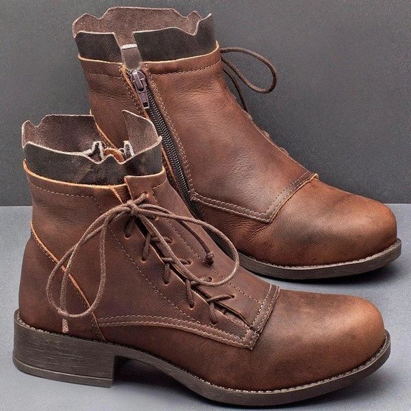women's boots mid calf boots lace up shoes autumn spring motorcycle ladies riding equestrian boot women shoes dropshipping, Black
women's boots mid calf boots lace up shoes autumn spring motorcycle ladies riding equestrian boot women shoes dropshipping, Black