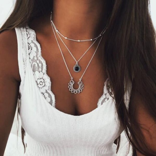 statement necklace with alloy zinc for women multilayer necklace with stainless steel pendant jewelry wholesale, Silver
statement necklace with alloy zinc for women multilayer necklace with stainless steel pendant jewelry wholesale, Silver
