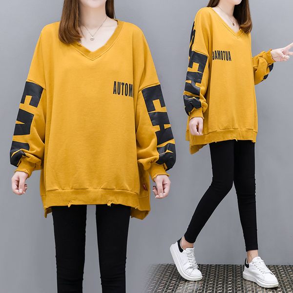 p shoot small video) autumn clothing new style korean-style loose-fit v-neck hoodie women's long-sleeve 2018 casual fa, Black
p shoot small video) autumn clothing new style korean-style loose-fit v-neck hoodie women's long-sleeve 2018 casual fa, Black