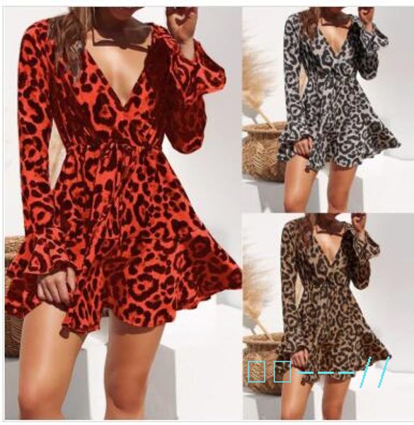 women designer chiffon dresses spring summer petal sleeve v-neck leopard dress lady skirt club street clothing 3 colors s-3xl wf422, Black;gray
women designer chiffon dresses spring summer petal sleeve v-neck leopard dress lady skirt club street clothing 3 colors s-3xl wf422, Black;gray