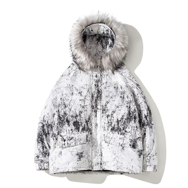 streetwear men winter faux fur collar thick cotton parkas jacket coat men hooded pockets outwear waterproof jacket parka, Black
streetwear men winter faux fur collar thick cotton parkas jacket coat men hooded pockets outwear waterproof jacket parka, Black