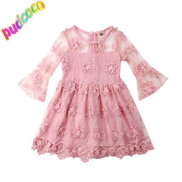 2019 toddler kids baby girls princess lace dress clothing child gir cute long sleeve party pink mesh dress, Red;yellow 
2019 toddler kids baby girls princess lace dress clothing child gir cute long sleeve party pink mesh dress, Red;yellow