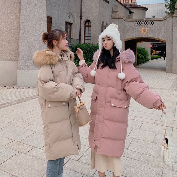 p shoot chic college style pink over-the-knee mid-length hooded large fur collar down coat friend cotton overcoat women, Blue;black
p shoot chic college style pink over-the-knee mid-length hooded large fur collar down coat friend cotton overcoat women, Blue;black