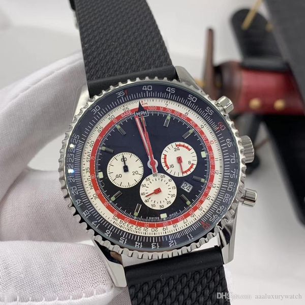 soft rubber band navitimer 1 chrono quartz staring mens watch contrasting working subdials slide rule markers legible black dial watch, Slivery;brown
soft rubber band navitimer 1 chrono quartz staring mens watch contrasting working subdials slide rule markers legible black dial watch, Slivery;brown