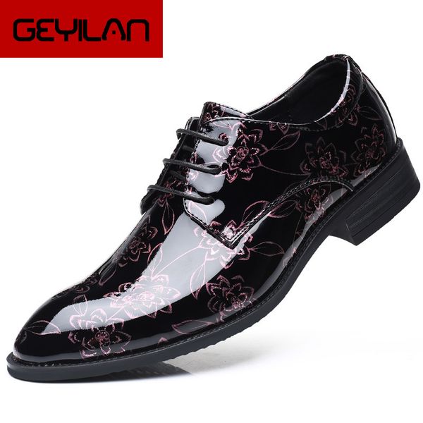 new men fashion print dress leather shoes luxury flower pattern business formal wedding shoe men's oxfords plus size 38-48, Black
new men fashion print dress leather shoes luxury flower pattern business formal wedding shoe men's oxfords plus size 38-48, Black