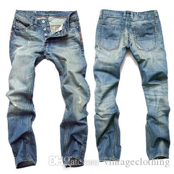 hi-street men's straight jeans with button medium washed hip hop slim fit jeans denim pants, Blue
hi-street men's straight jeans with button medium washed hip hop slim fit jeans denim pants, Blue