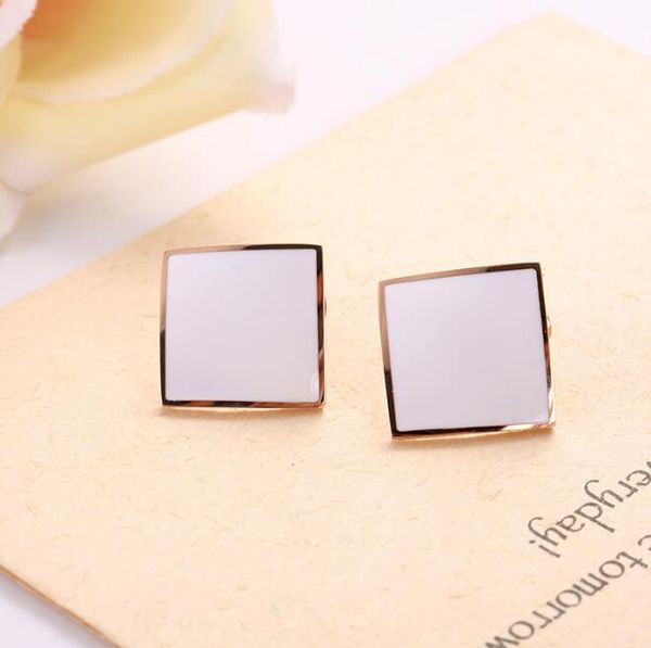 new design titanium stainless steel stud earrings simple twisted square earring high polished stud earring black/white enamelled earring, Golden;silver
new design titanium stainless steel stud earrings simple twisted square earring high polished stud earring black/white enamelled earring, Golden;silver