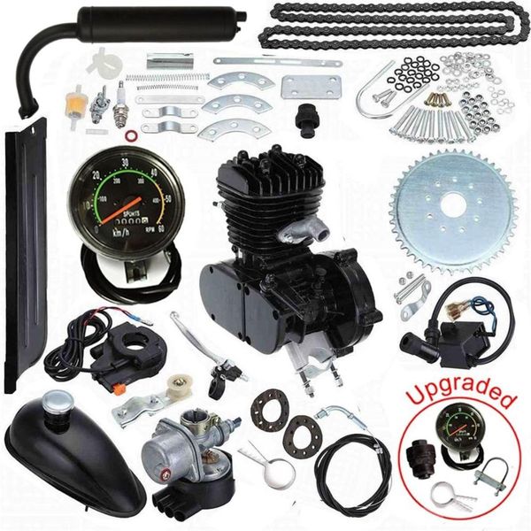upgraded 80cc 2 stroke motorized bicycle gas engine motor kit with speedometer black low noise low vibration heavy metal
upgraded 80cc 2 stroke motorized bicycle gas engine motor kit with speedometer black low noise low vibration heavy metal