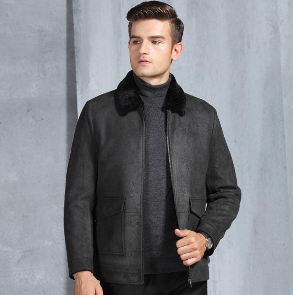 fashionable europe style men's short garment suede fur integrated ecological imported lambskin soft leather fur business and leisure la, Black
fashionable europe style men's short garment suede fur integrated ecological imported lambskin soft leather fur business and leisure la, Black