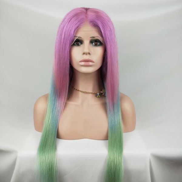 brazilian wigs lace front human hair wigs 3 tone ombre tpink/blue/green color non remy straight long wigs ing, Black
brazilian wigs lace front human hair wigs 3 tone ombre tpink/blue/green color non remy straight long wigs ing, Black