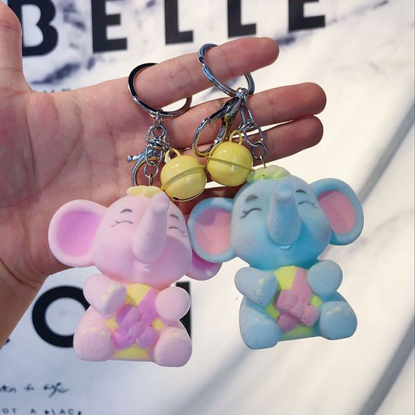 korean creative cute flocking baby elephant keychain female cartoon girl heart couple key chain bell bag pendant, Silver
korean creative cute flocking baby elephant keychain female cartoon girl heart couple key chain bell bag pendant, Silver