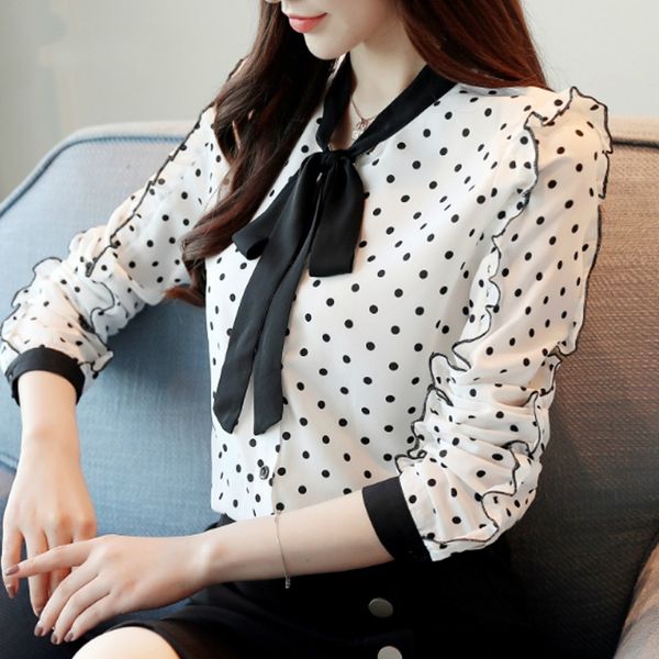 new sweet chiffon shirt long sleeve office ladies shirt elegant ruffled women's clothing, White
new sweet chiffon shirt long sleeve office ladies shirt elegant ruffled women's clothing, White