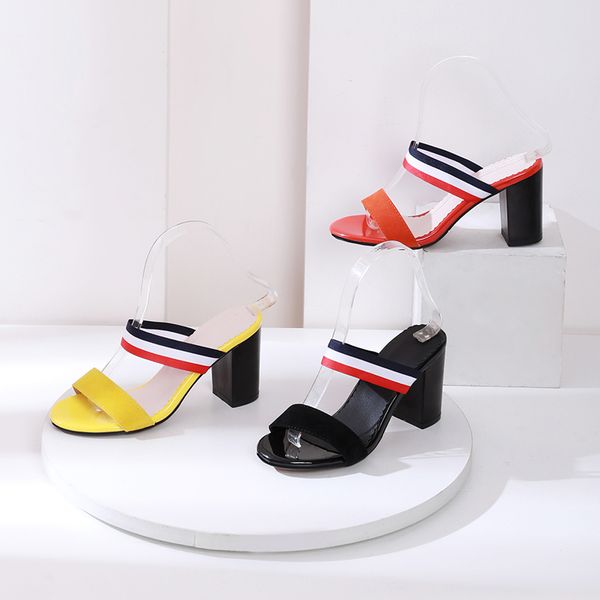 2020 women high-heels color stripes fashion wildslippers outdoor leisure open toe slippers female beach flip flops big size33-43, Black
2020 women high-heels color stripes fashion wildslippers outdoor leisure open toe slippers female beach flip flops big size33-43, Black