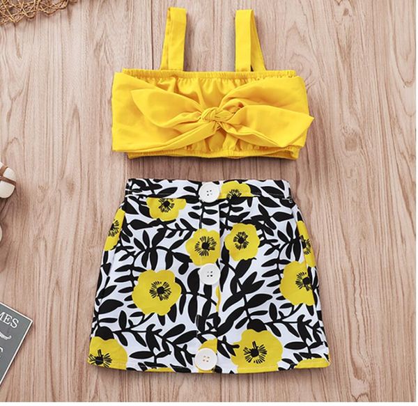 girl suspender belt and floral print dress set baby summer yellow bowknot and flower print skirt suit kids clothes two pieces, White
girl suspender belt and floral print dress set baby summer yellow bowknot and flower print skirt suit kids clothes two pieces, White