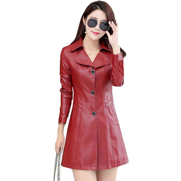 women faux leather long jackets female leather coats 2018 autumn winter new section pu long sleeve outwear zs528, Black
women faux leather long jackets female leather coats 2018 autumn winter new section pu long sleeve outwear zs528, Black