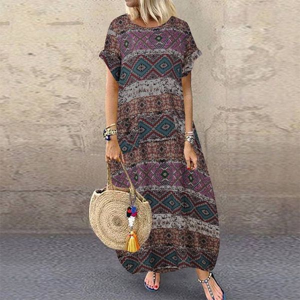 2020 zanzea summer short sleeve bohemian sundress women geometric printed dress vintage casual beach party long vestidos female, Black;gray
2020 zanzea summer short sleeve bohemian sundress women geometric printed dress vintage casual beach party long vestidos female, Black;gray