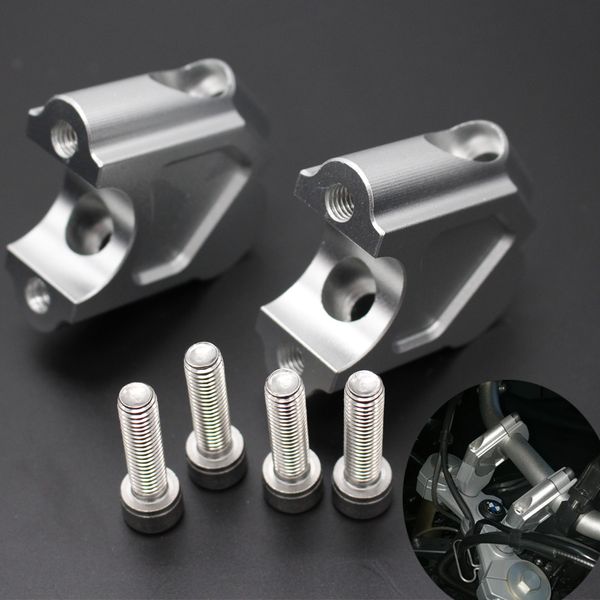 mayitr 2pcs cnc machining handlebar risers bar clamp extend adapter with bolts for f800gs f800r f800gt
mayitr 2pcs cnc machining handlebar risers bar clamp extend adapter with bolts for f800gs f800r f800gt