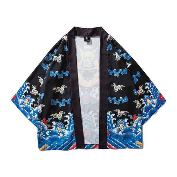 retro robes kimono robes loose-fit three-quarter-length sleeve outside men and women casual coat a-piece, Black;brown
retro robes kimono robes loose-fit three-quarter-length sleeve outside men and women casual coat a-piece, Black;brown