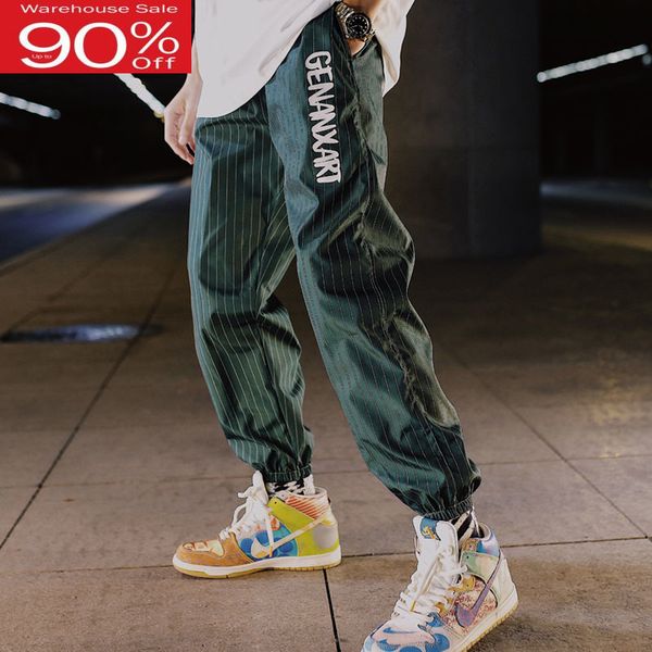 men 2020 new arrival spring and autumn hip hop trend stripe letter male ankle-length pants green black korean style n19
men 2020 new arrival spring and autumn hip hop trend stripe letter male ankle-length pants green black korean style n19