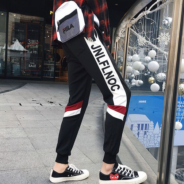 мужчины jogger брюки 2020 новое прибытие весной и летом корейский стиль тонкого лоскутного письмо мужчину щиколотки штаны студент n49, Black
мужчины jogger брюки 2020 новое прибытие весной и летом корейский стиль тонкого лоскутного письмо мужчину щиколотки штаны студент n49, Black