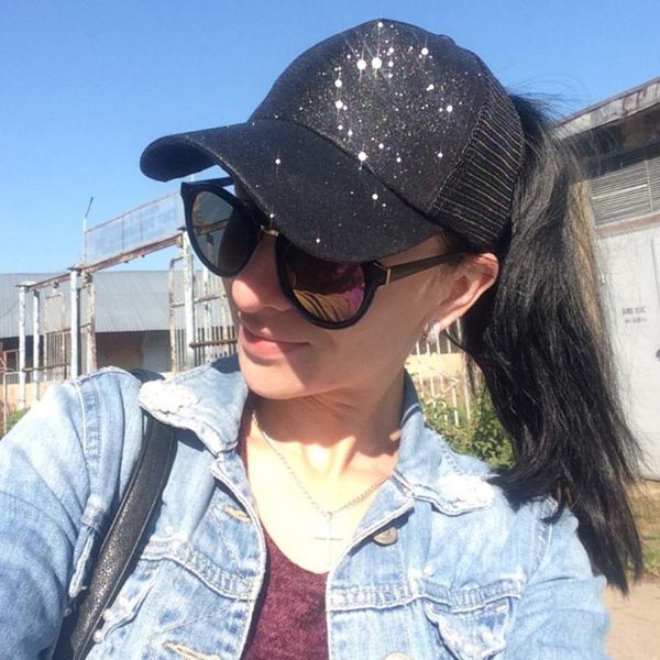 2020 glitter baseball cap women snapback dad hat mesh valentine's day present caps messy bun summer hat female hats, Blue;gray
2020 glitter baseball cap women snapback dad hat mesh valentine's day present caps messy bun summer hat female hats, Blue;gray