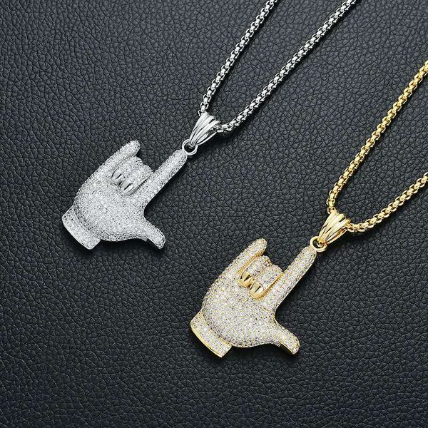 fashion copper cubic zirconia hip hop i love you gesture pendant necklace full finger necklace dj rap jewelry, Silver
fashion copper cubic zirconia hip hop i love you gesture pendant necklace full finger necklace dj rap jewelry, Silver