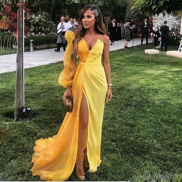 abendkleider yellow dubai formal party dress women long sleeve evening gowns elegant slit chiffon muslim evening dresses 2020, Black;red
abendkleider yellow dubai formal party dress women long sleeve evening gowns elegant slit chiffon muslim evening dresses 2020, Black;red